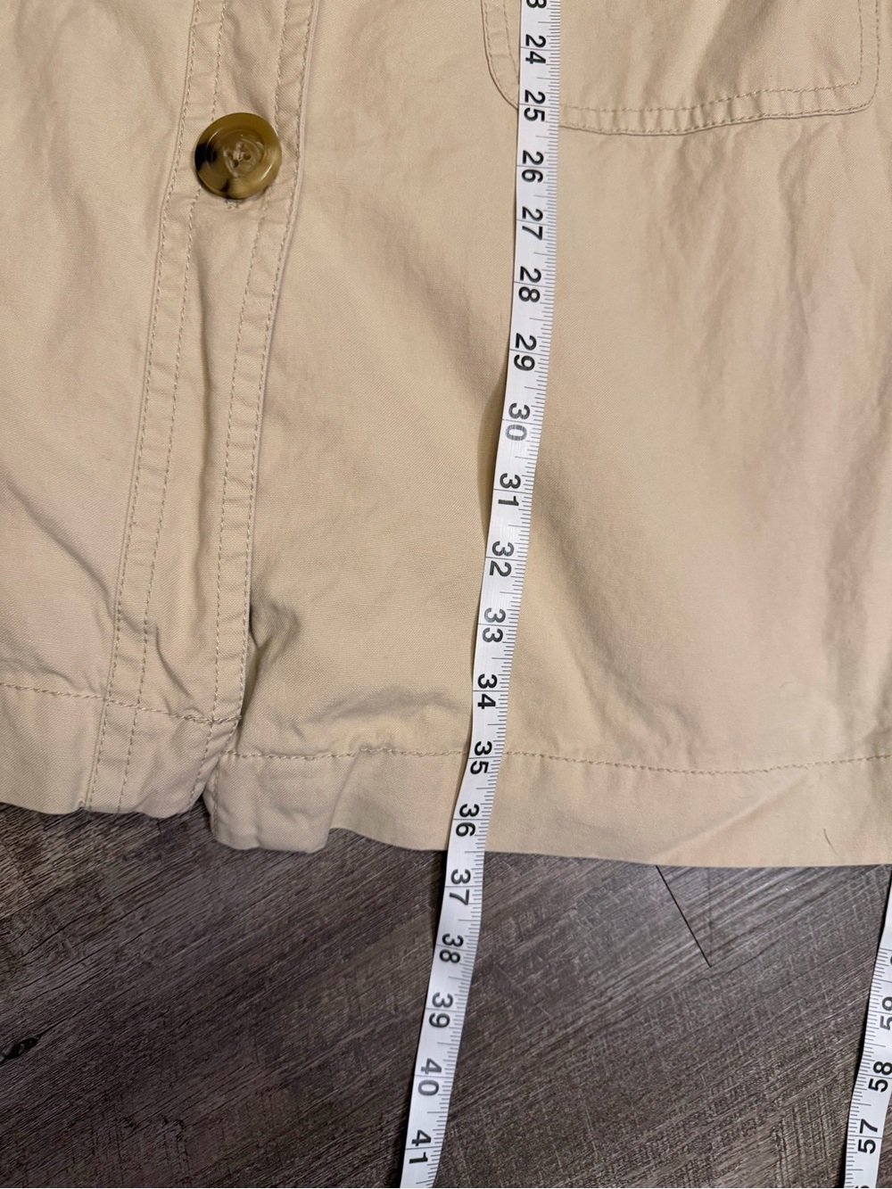 GAP XL Cream Utility Trench Jacket Coat Floral Lined Button Front Safari - Picture 13 of 13